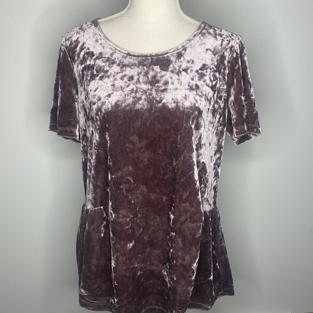 Pleione Medium Blouse Purple With Black Back Tie